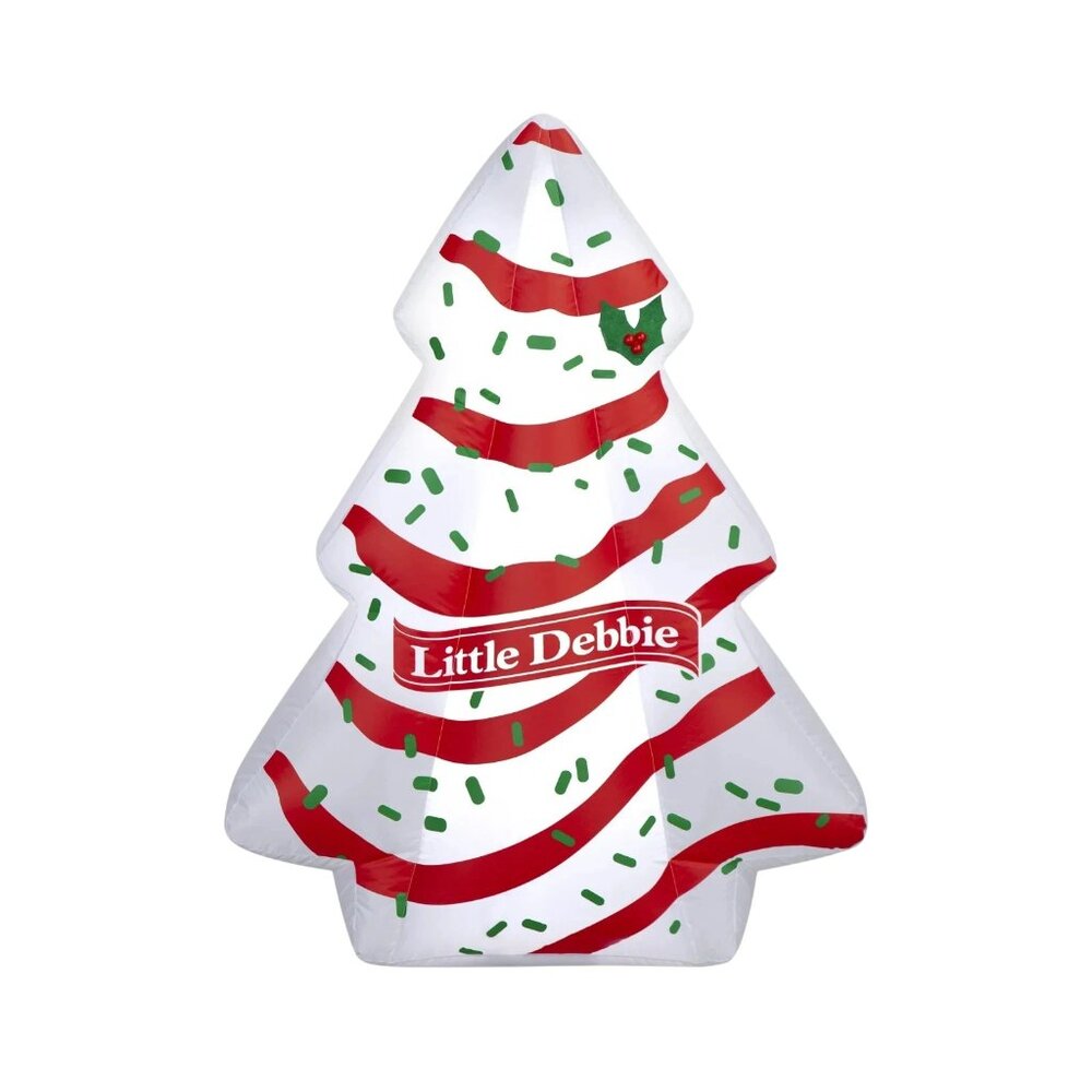 4.5 Ft Little Debbie Christmas Tree Cake Inflatable LED Lights Up your Yard 2025